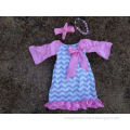baby girls gray chevron pink dress with matching headband and chunky necklace and leg warmer set